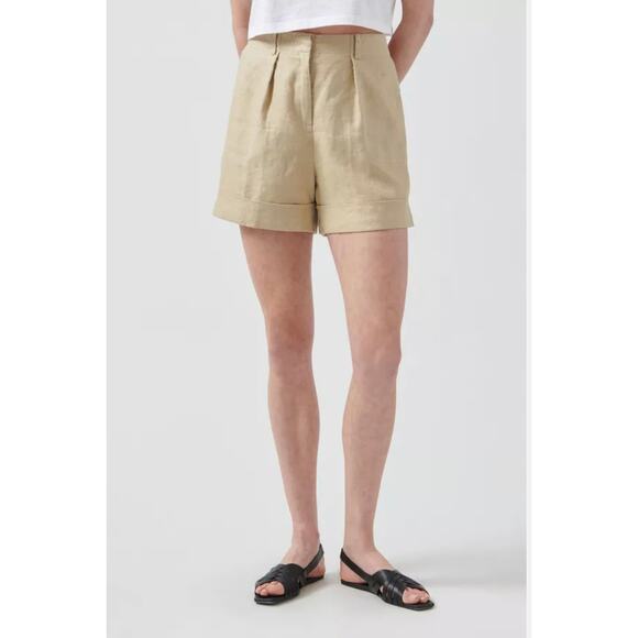 ATM Anthony Thomas Melillo Revolve Linen Shorts Sand 8